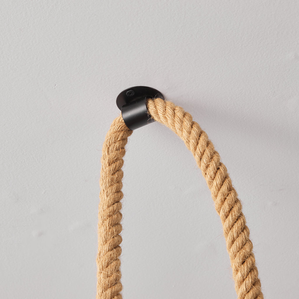 6-Lights Brown Spherical Cage Rope Pendant Lighting