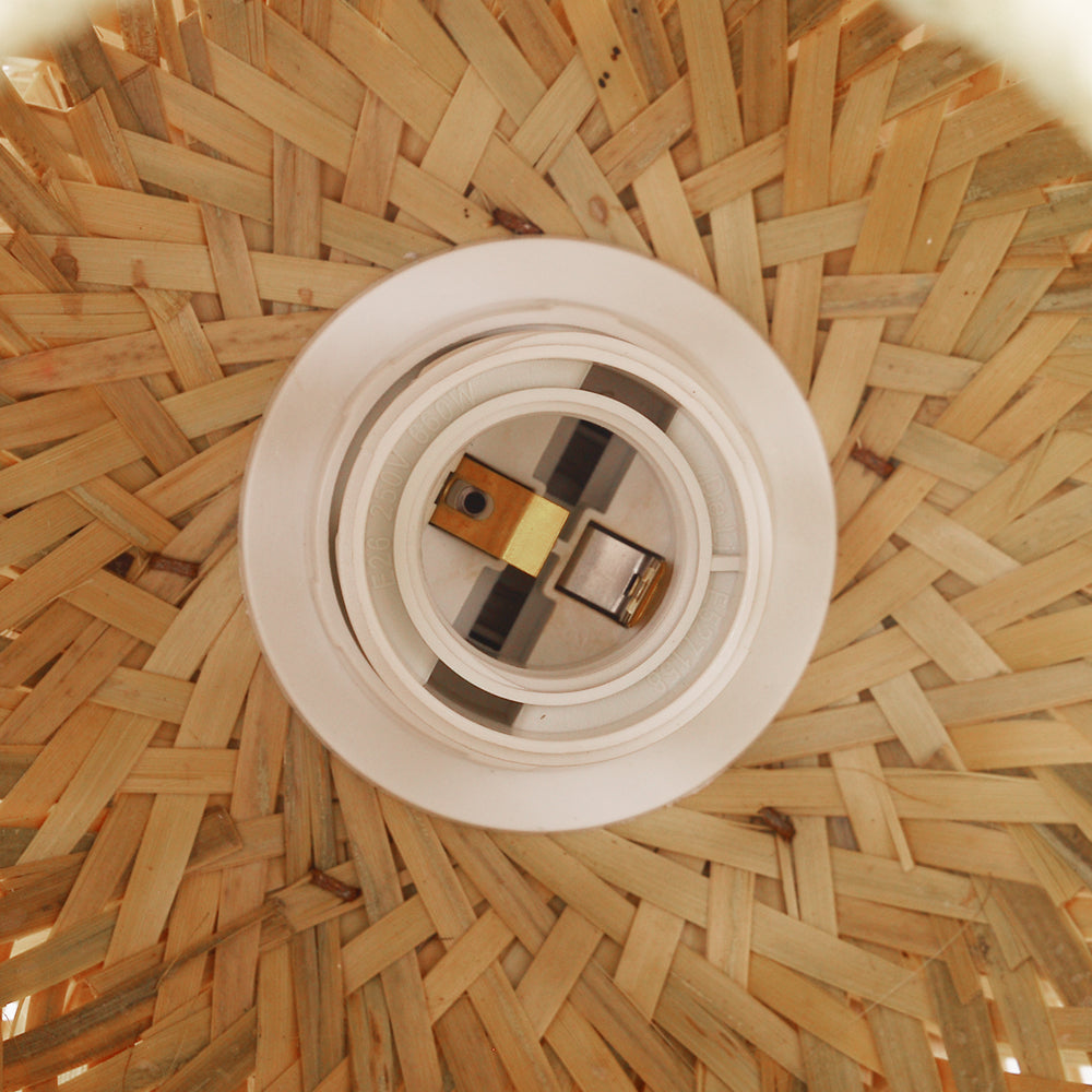 Bamboo Desk Lamp Reading Light Wood Bedside Table Lamps