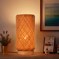 Bamboo Woven Bedside Lamp Boho Rattan Table Lamp