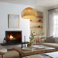 Japanese Handwoven Dining Room Light Bamboo Pendant Lamp