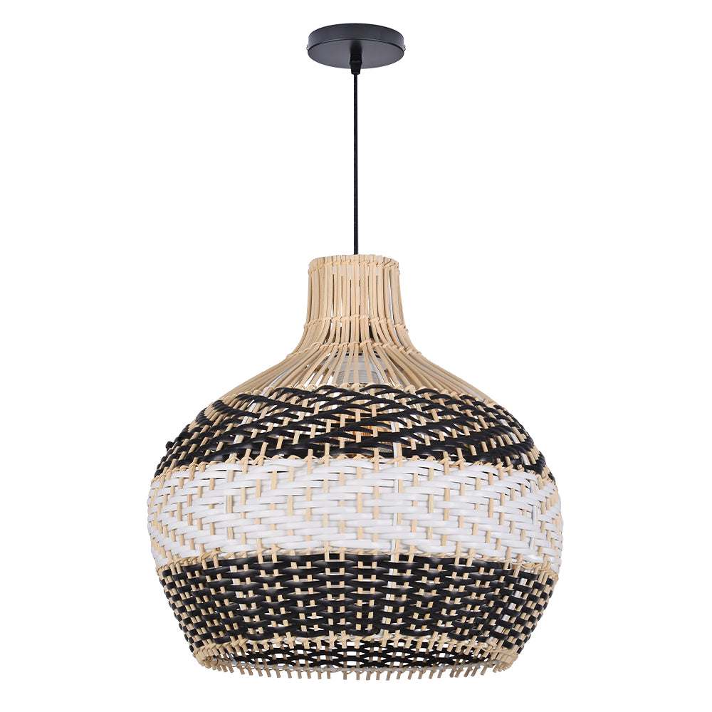 Resort-Style Rattan Chandelier Large Living Room Pendant Light