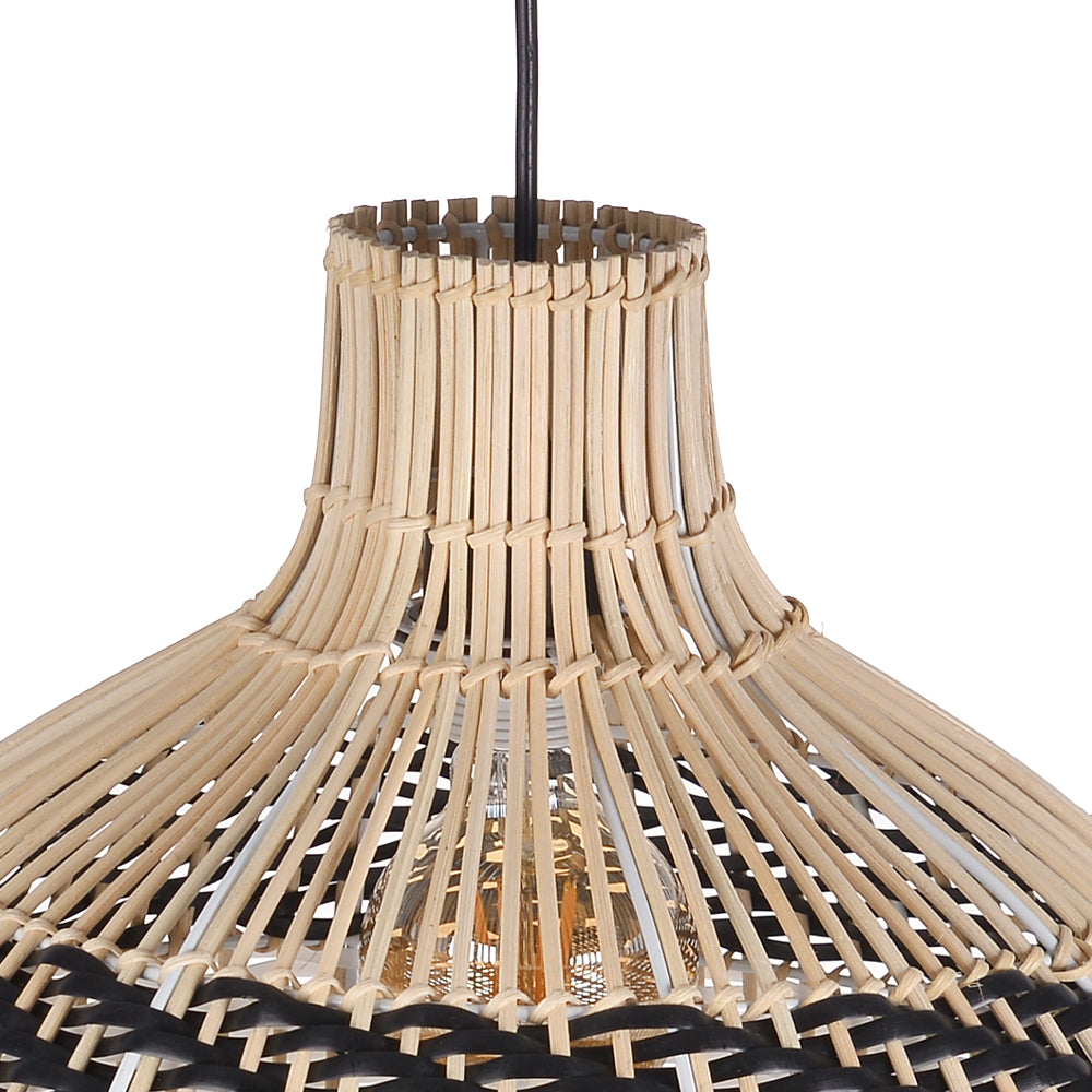 Resort-Style Rattan Chandelier Large Living Room Pendant Light
