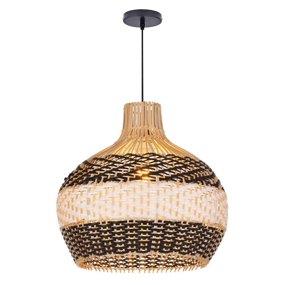 Resort-Style Rattan Chandelier Large Living Room Pendant Light