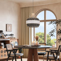Resort-Style Rattan Chandelier Large Living Room Pendant Light