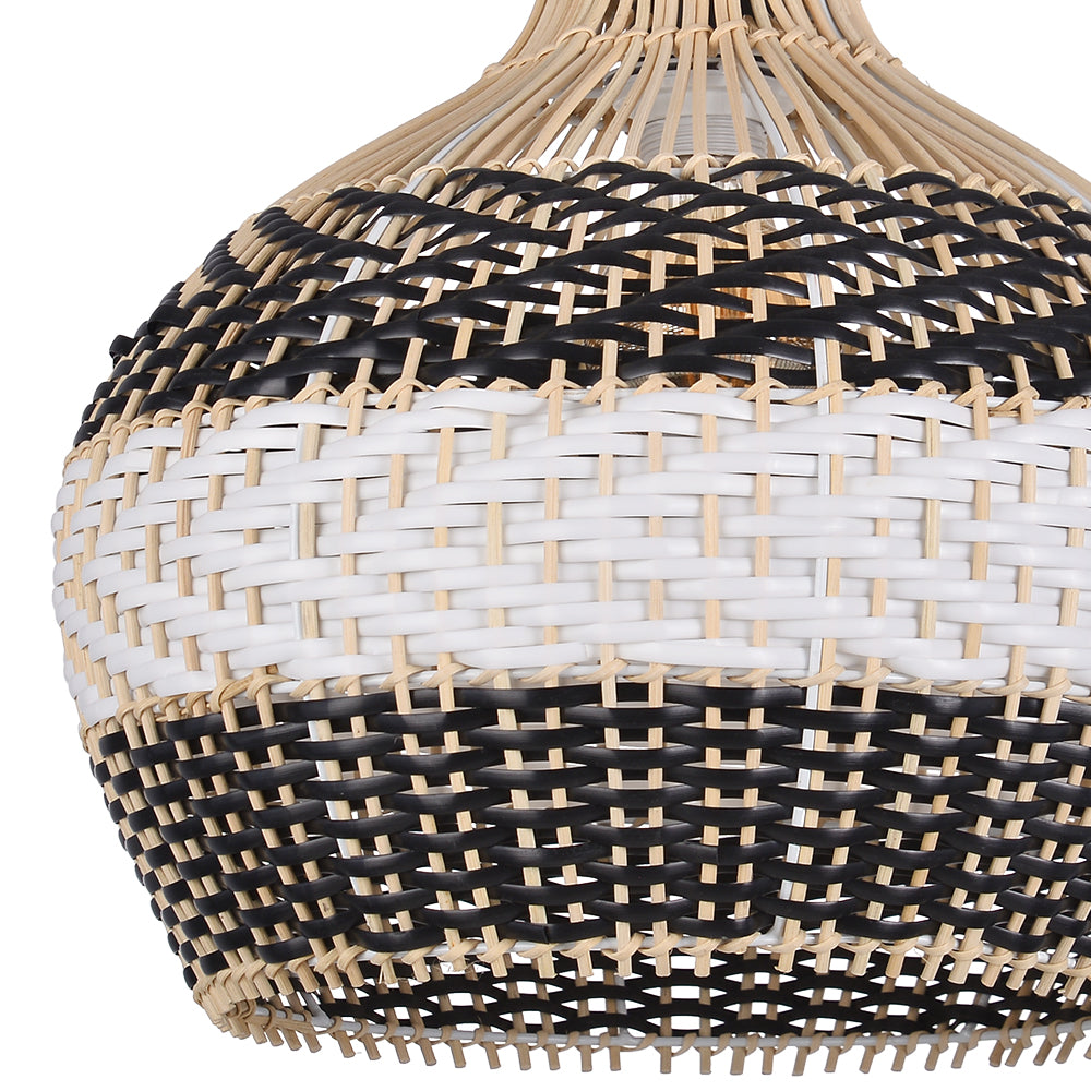 Resort-Style Rattan Chandelier Large Living Room Pendant Light