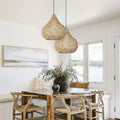 Boho Chandelier Seagrass Pendant Light Shades for Dining Room