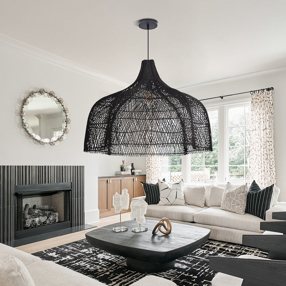 Wabi Sabi Rattan Pendant Light Wicker Chandelier