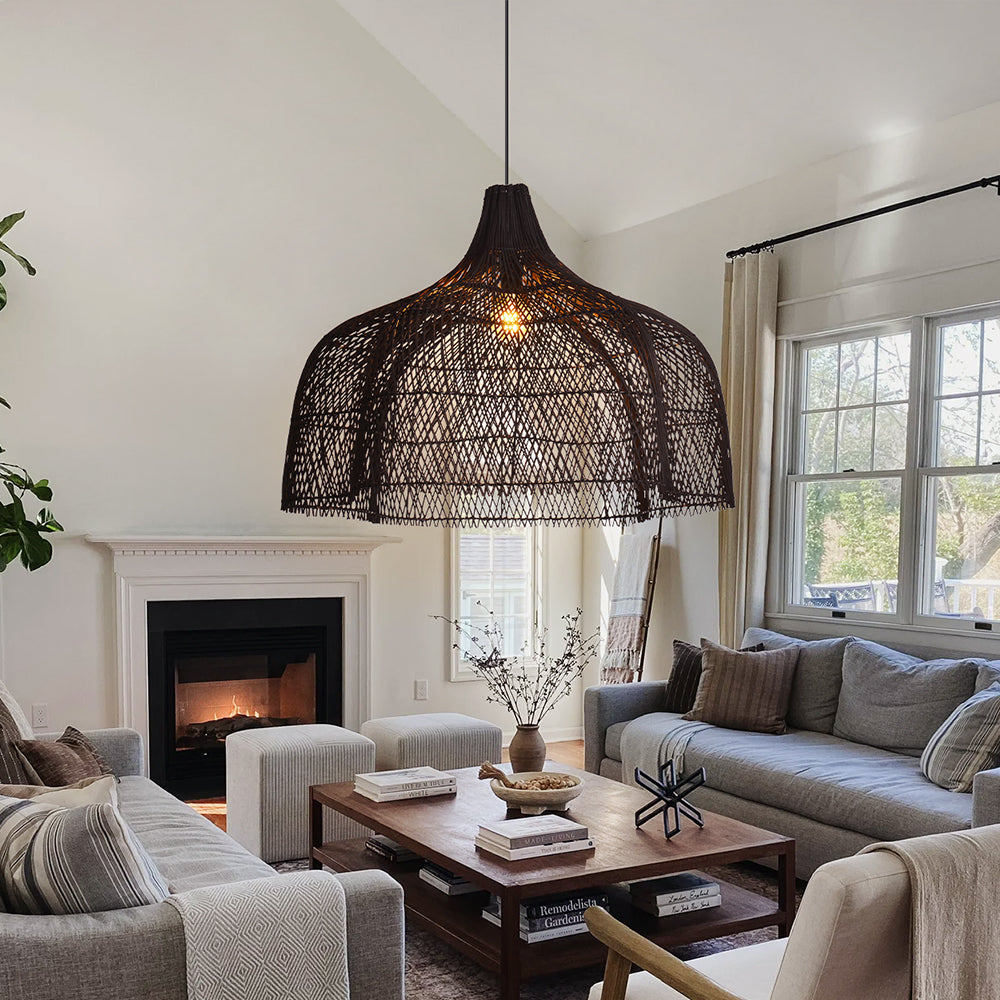 Wabi Sabi Rattan Pendant Light Wicker Chandelier