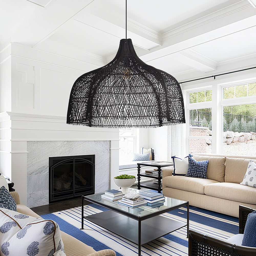 Wabi Sabi Rattan Pendant Light Wicker Chandelier