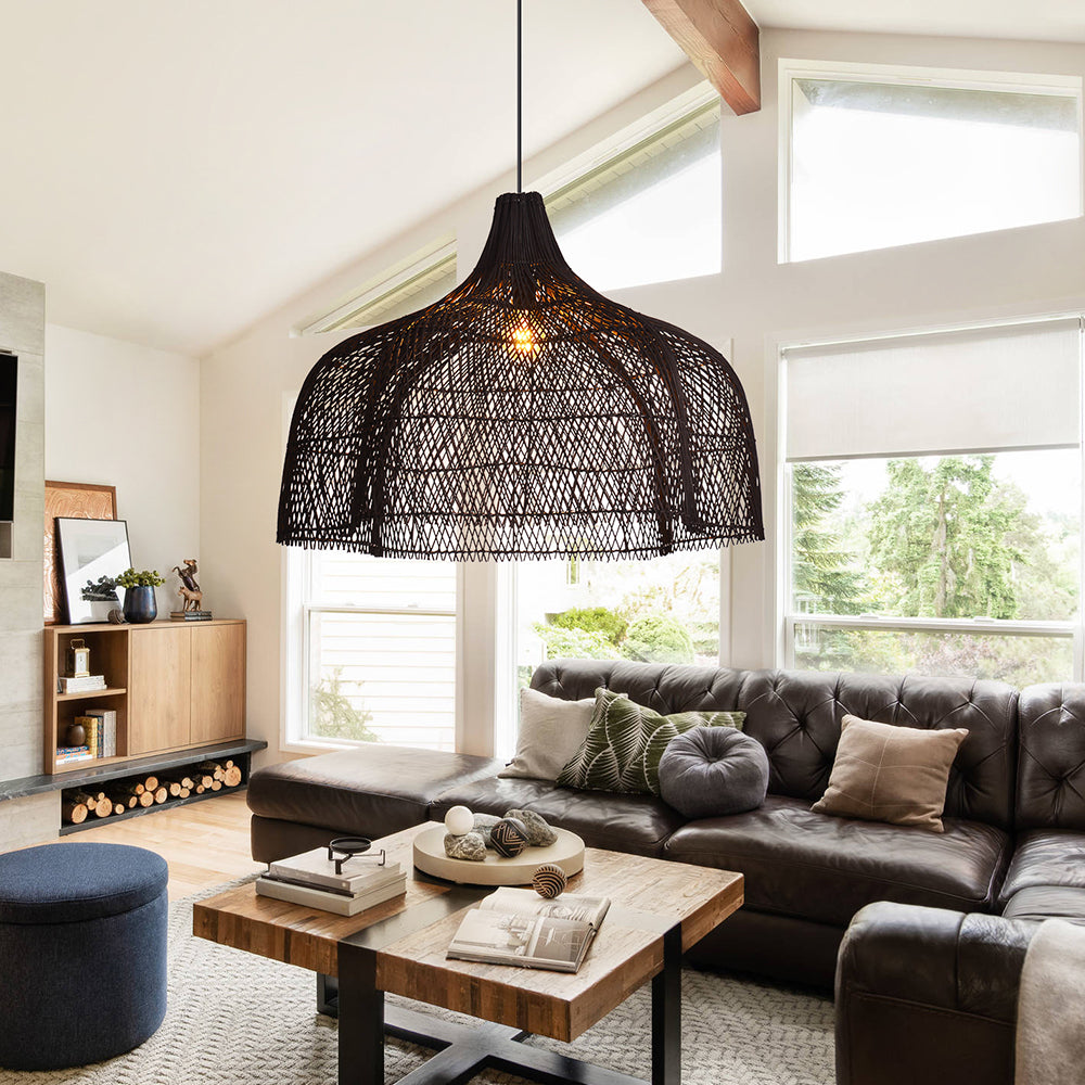 Wabi Sabi Rattan Pendant Light Wicker Chandelier