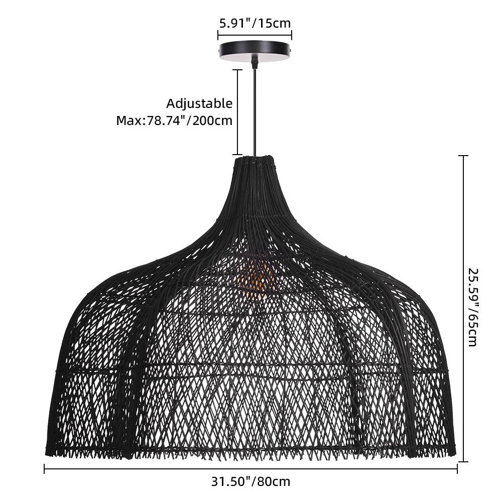 Wabi Sabi Rattan Pendant Light Wicker Chandelier