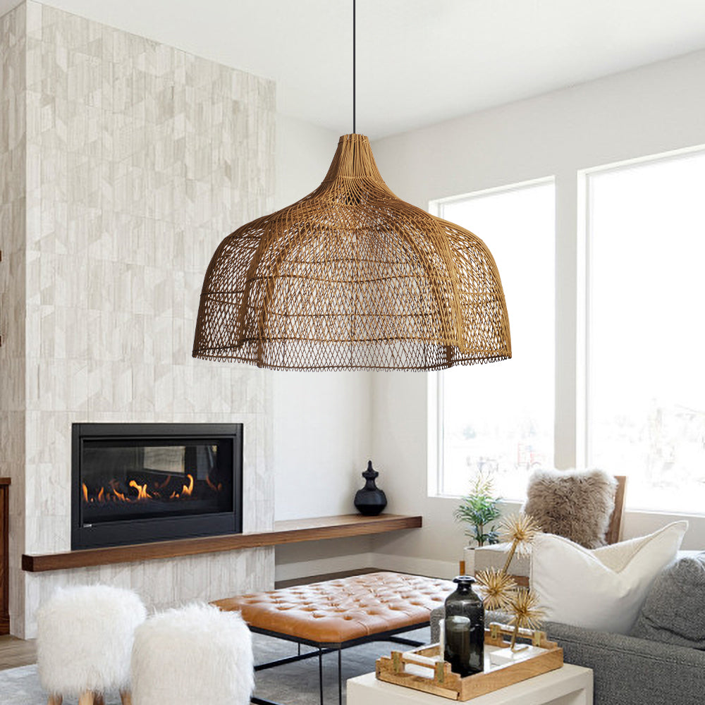 Wabi Sabi Rattan Pendant Light Wicker Chandelier