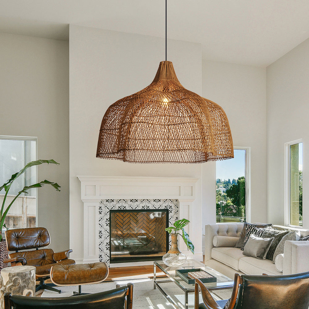 Wabi Sabi Rattan Pendant Light Wicker Chandelier