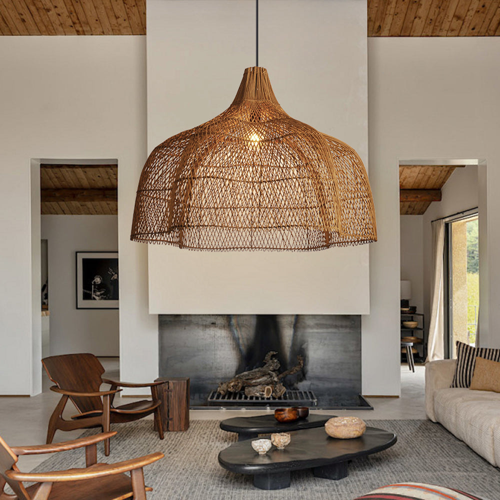Wabi Sabi Rattan Pendant Light Wicker Chandelier