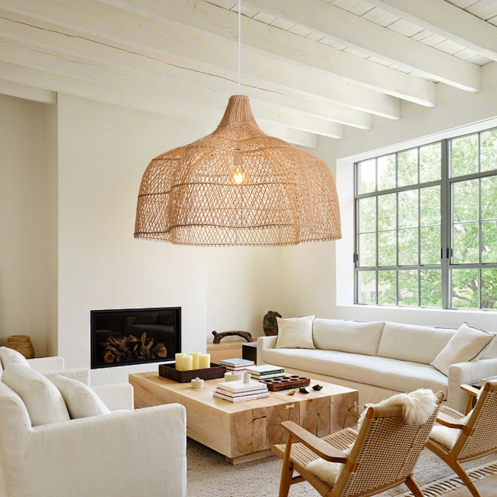 Wabi Sabi Rattan Pendant Light Wicker Chandelier