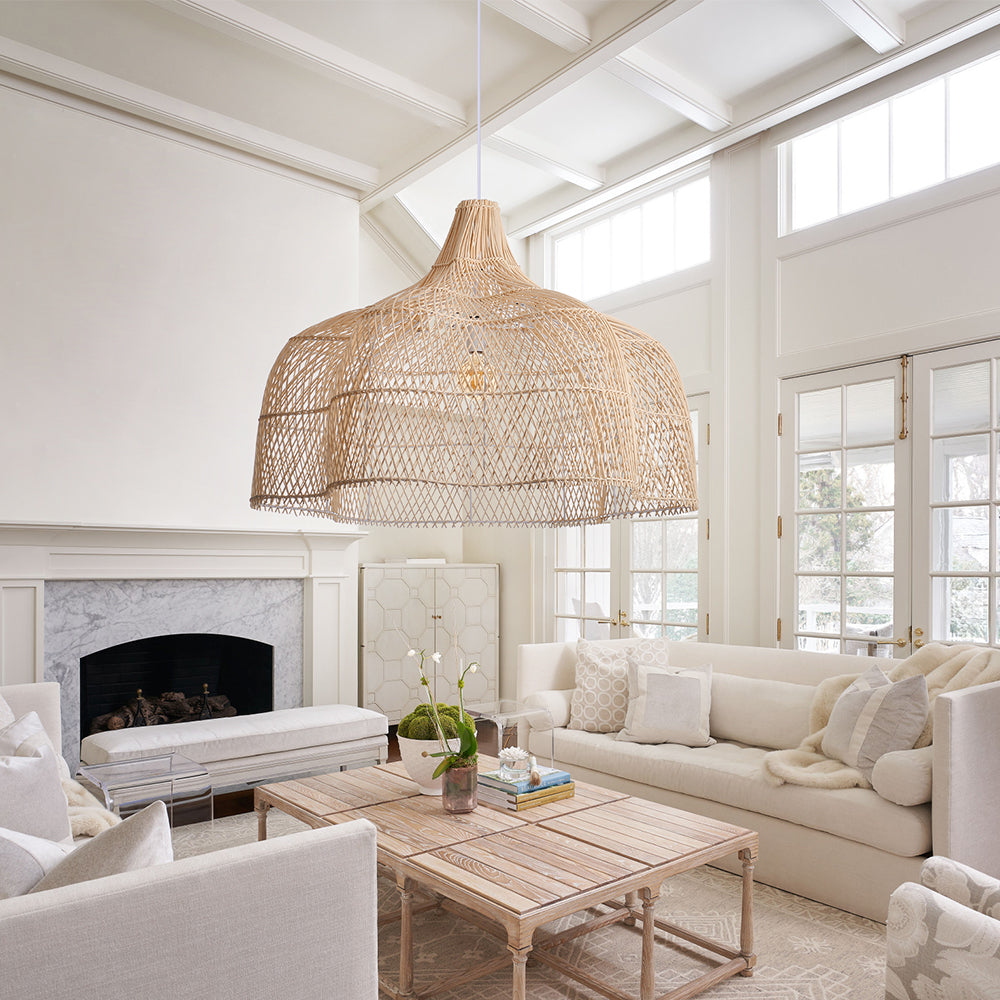 Wabi Sabi Rattan Pendant Light Wicker Chandelier