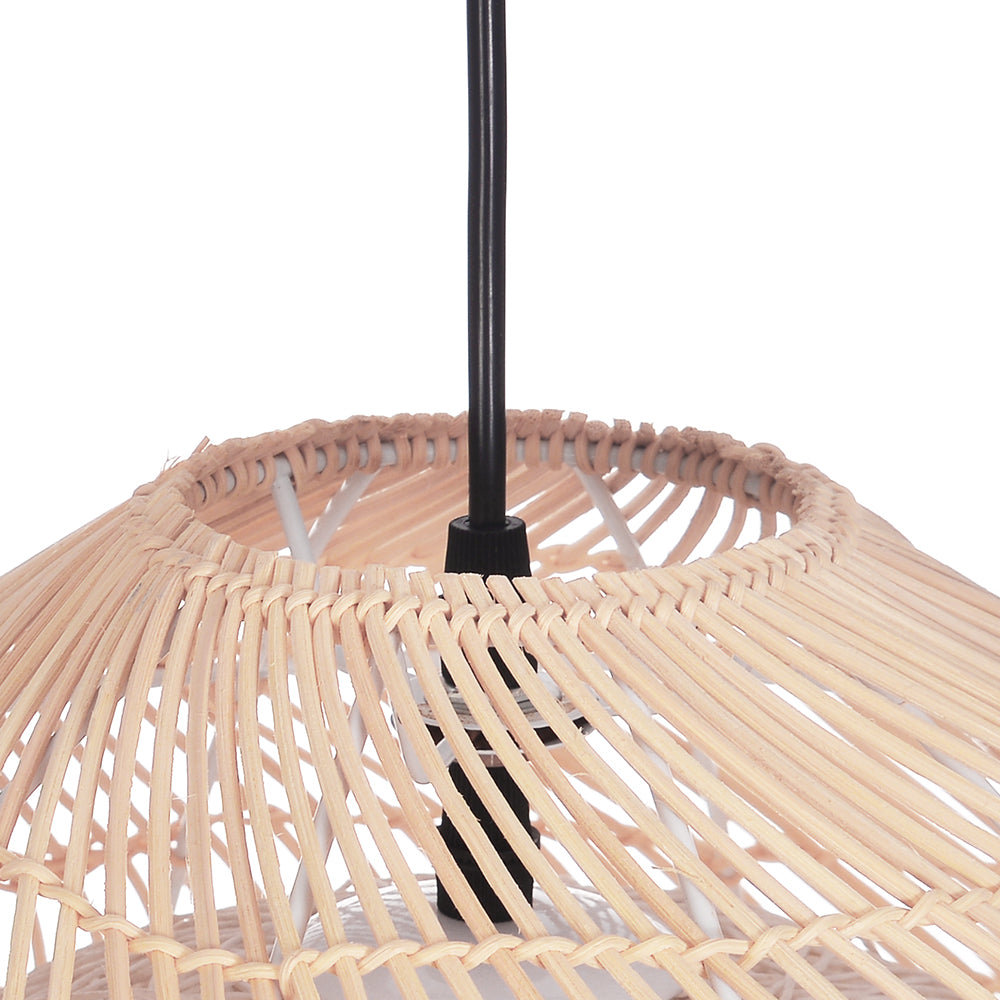 Boho Rattan Chandelier Natural Woven Basket Pendant Light