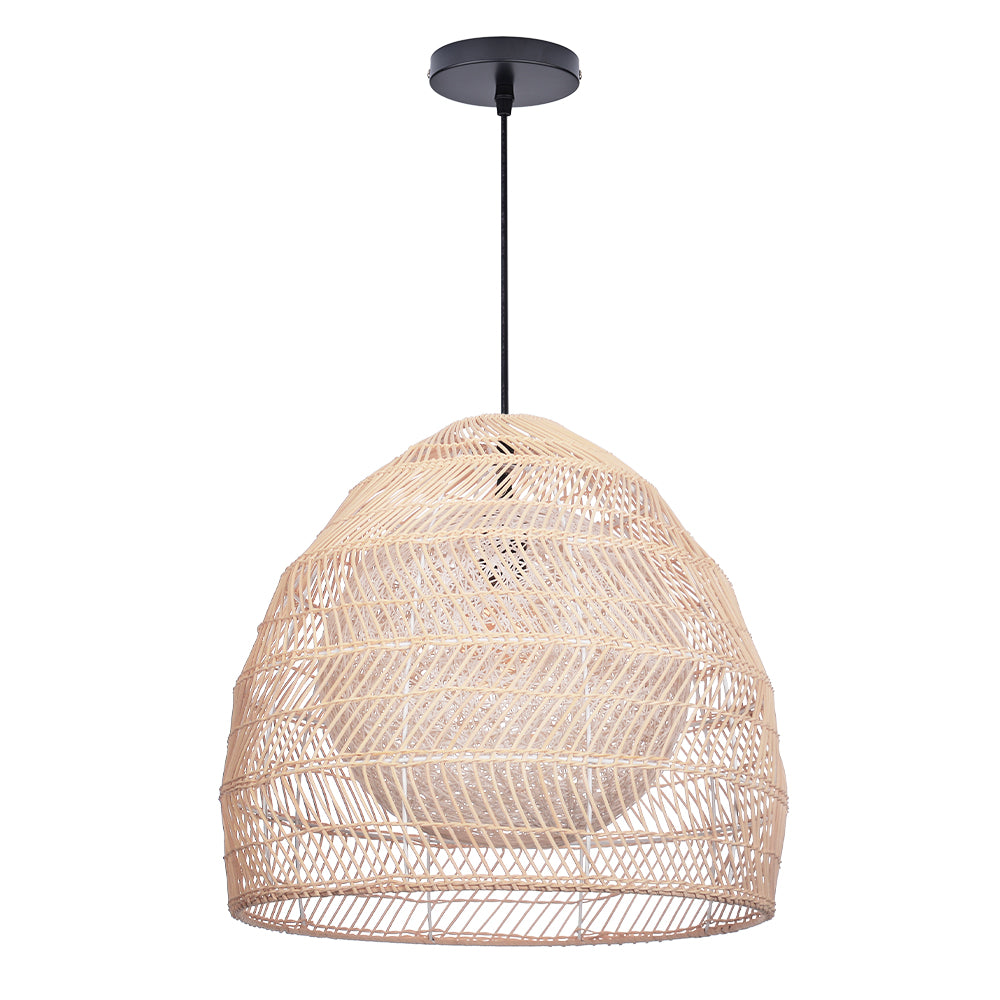 Boho Rattan Chandelier Natural Woven Basket Pendant Light