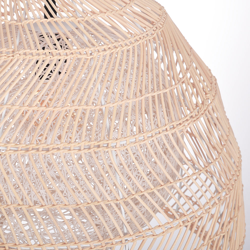 Boho Rattan Chandelier Natural Woven Basket Pendant Light