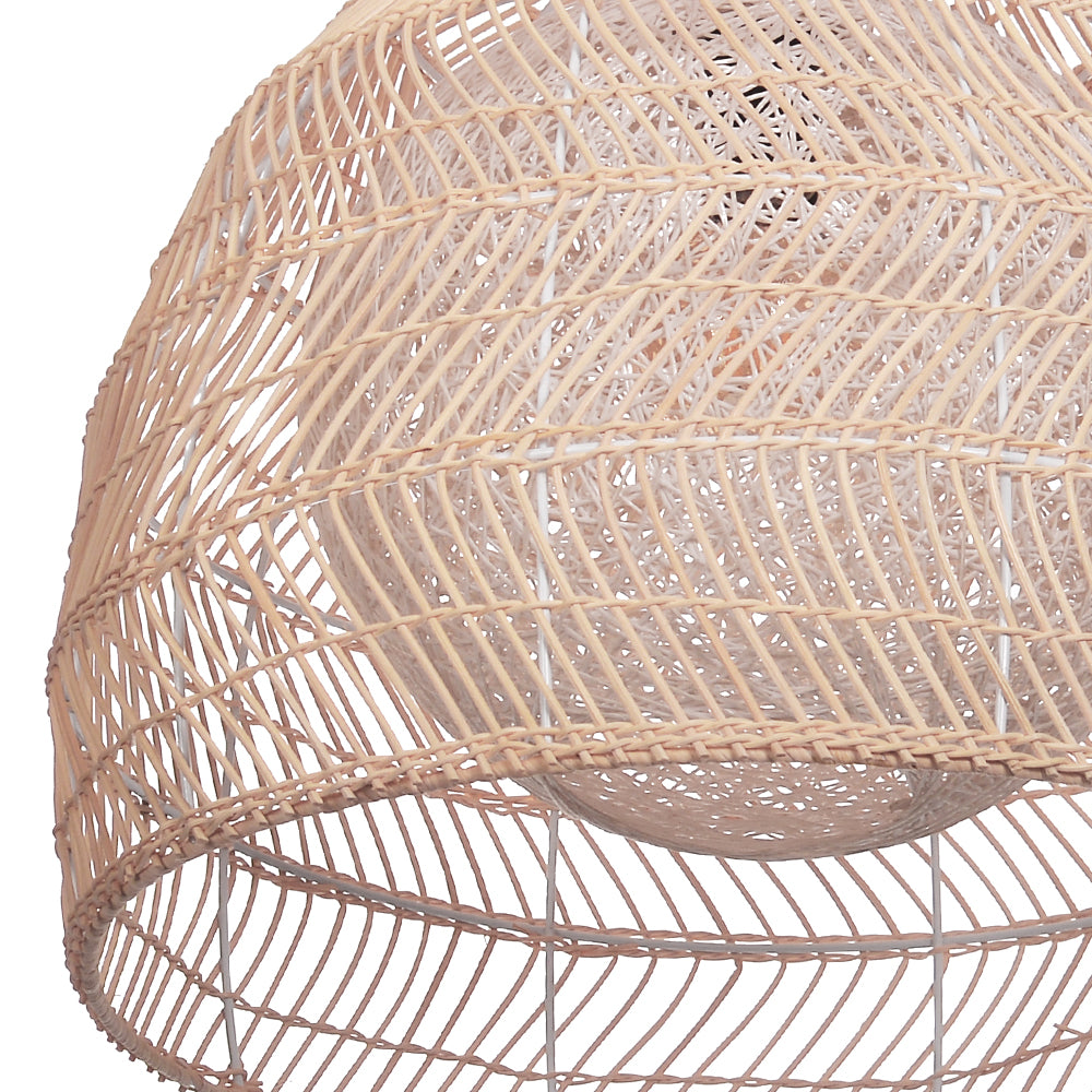 Boho Rattan Chandelier Natural Woven Basket Pendant Light