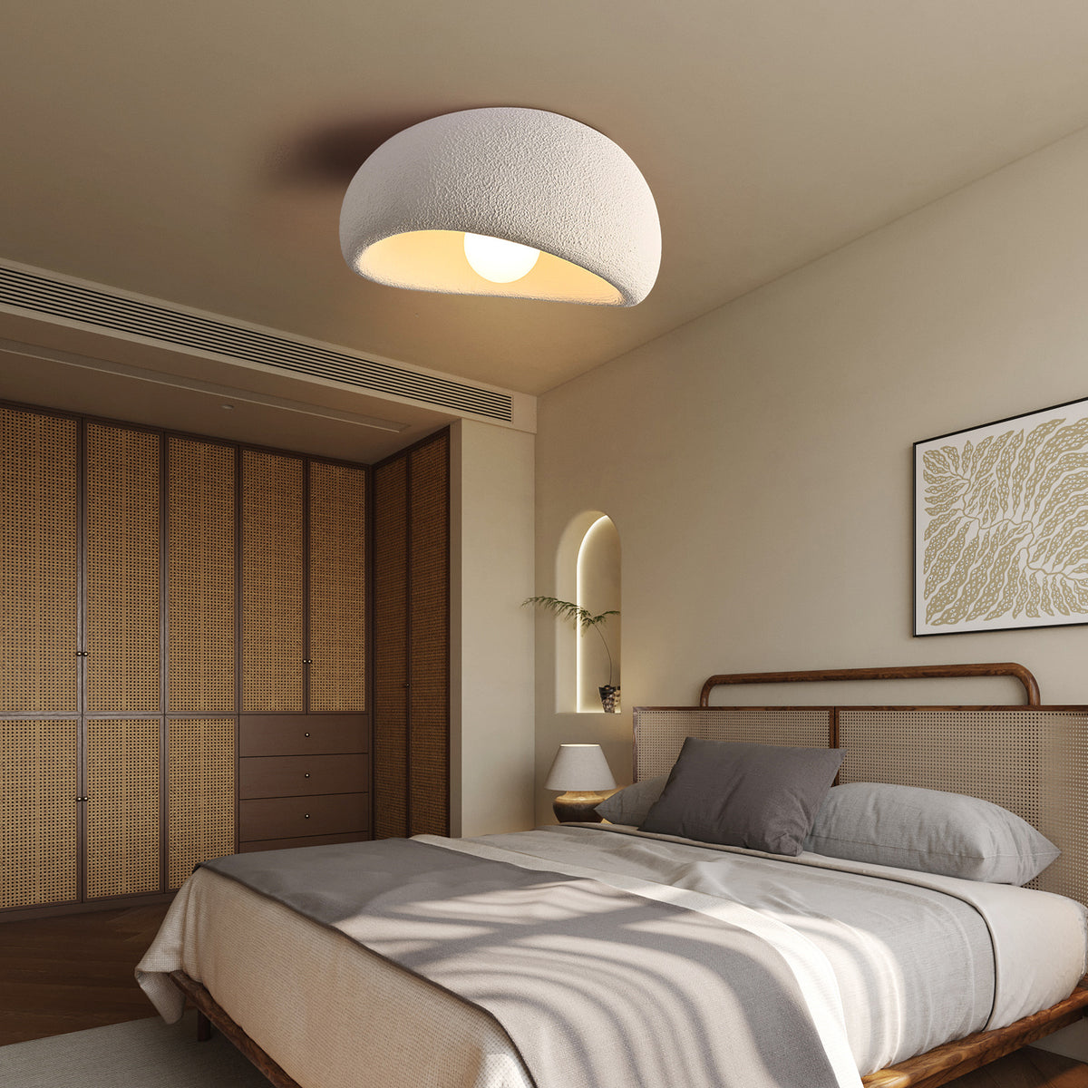 Wabi-sabi Style Ceiling Lamp Japandi Master Bedroom Resin