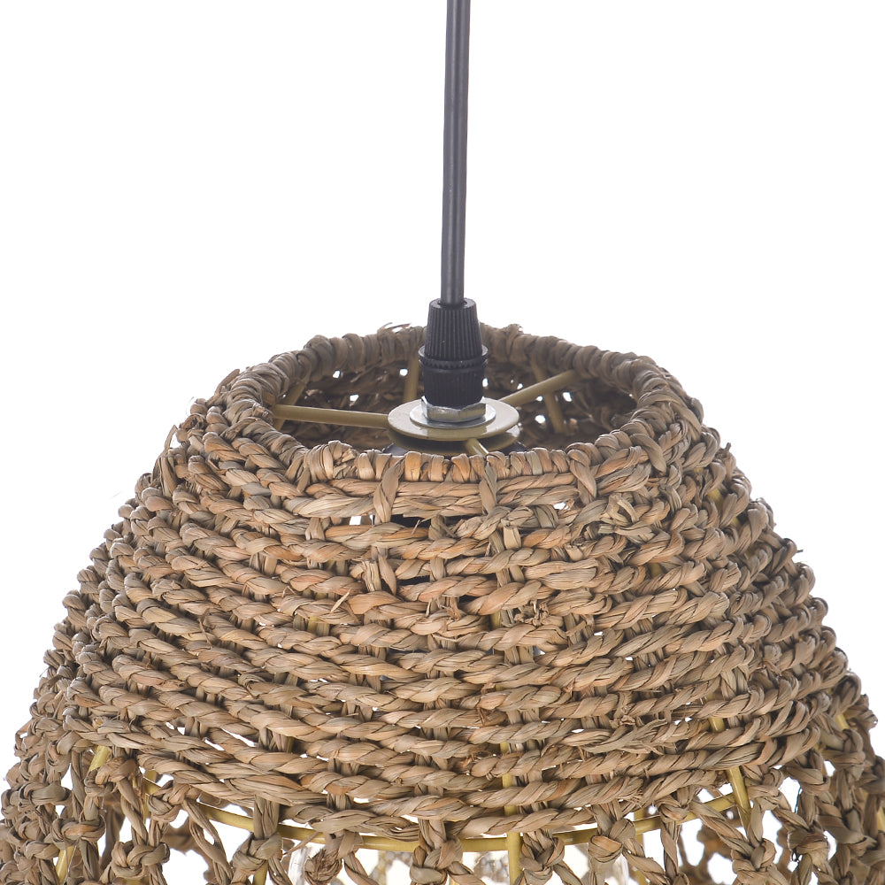 Water Droplet-shaped Restaurant Island Seagrass Chandelier