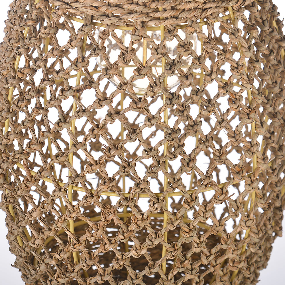 Water Droplet-shaped Restaurant Island Seagrass Chandelier