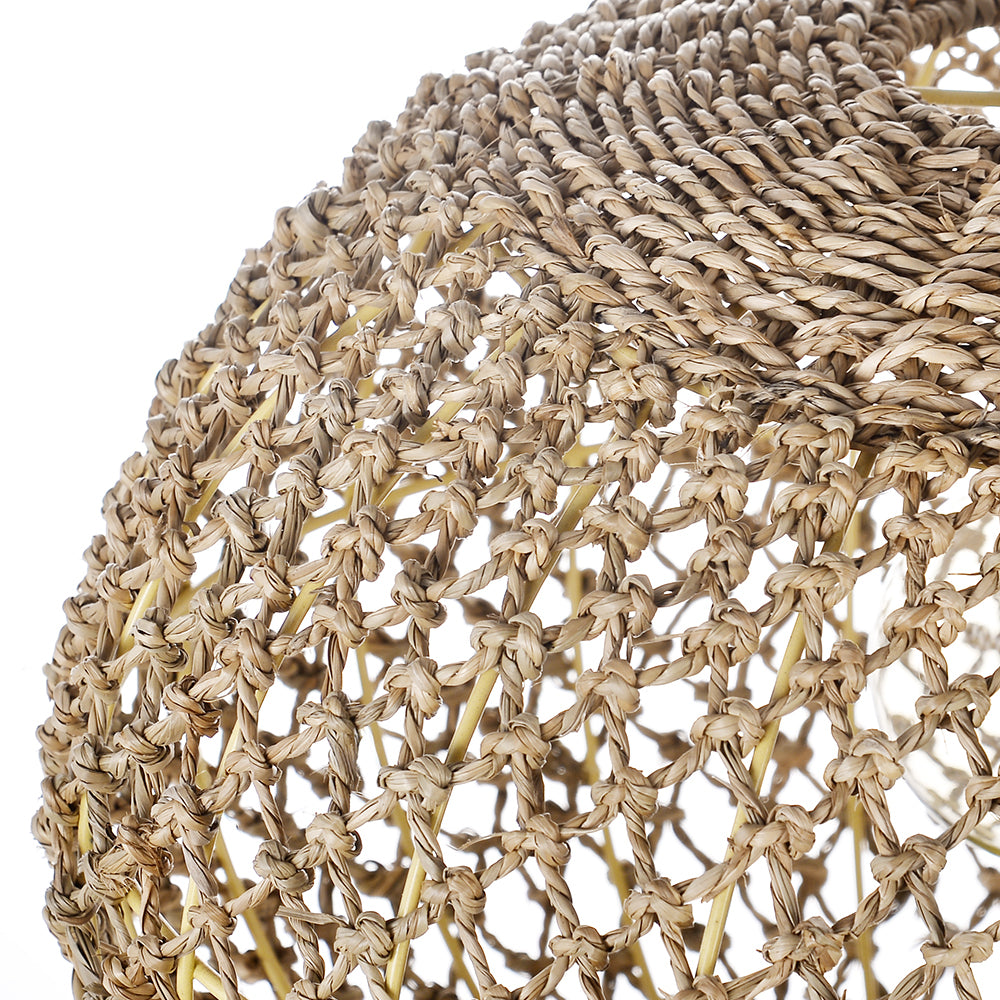 Round Seagrass Pendant Light Shade Natural Woven Ceiling Lamp