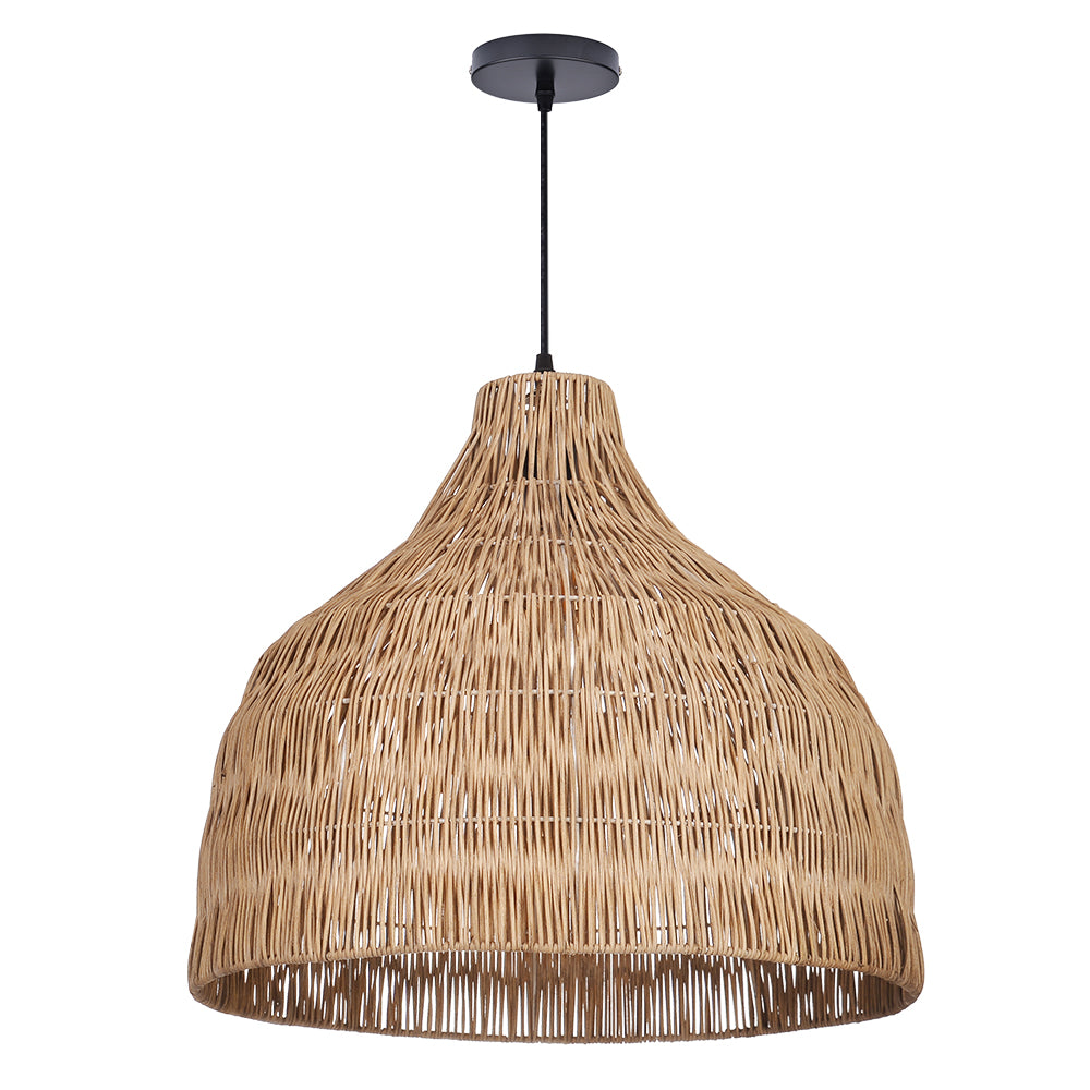 Japanese Rattan Pendant Light Minimalist Zen Dining Room Lamp