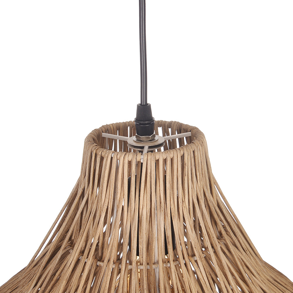 Japanese Rattan Pendant Light Minimalist Zen Dining Room Lamp