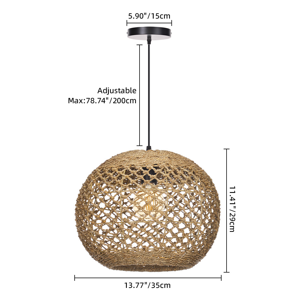 Wabi-Sabi Rattan Chandelier Large Statement Light for Duplex & Stairwell