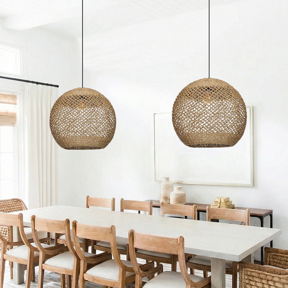 Wabi-Sabi Rattan Chandelier Large Statement Light for Duplex & Stairwell
