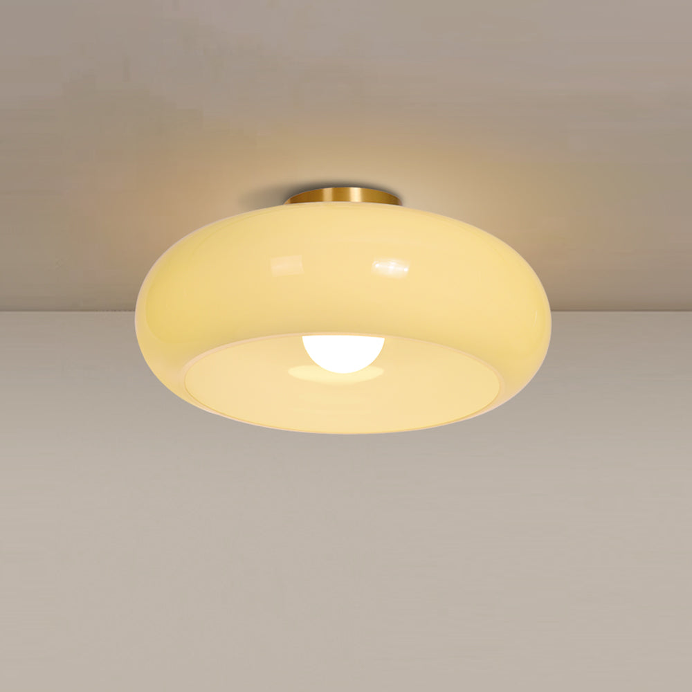 Vintage Hallway Ceiling Light Recessed Glass Lamp