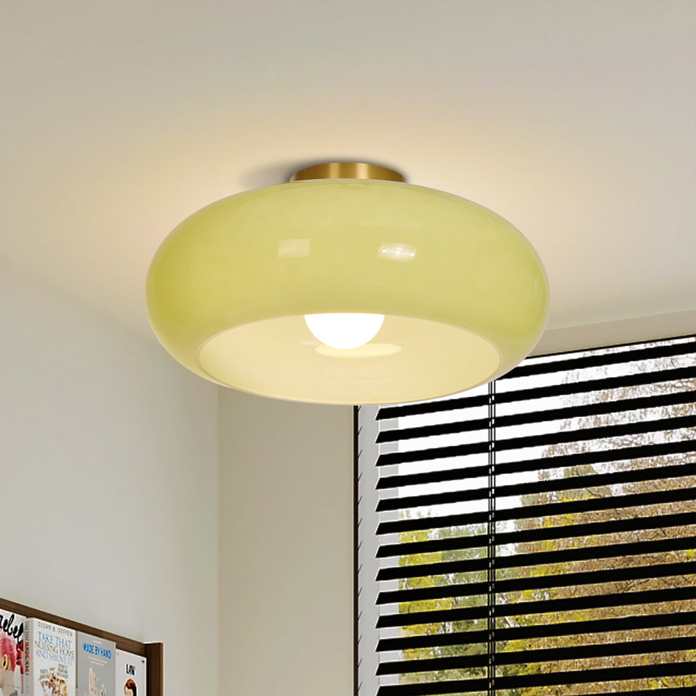 Vintage Hallway Ceiling Light Recessed Glass Lamp