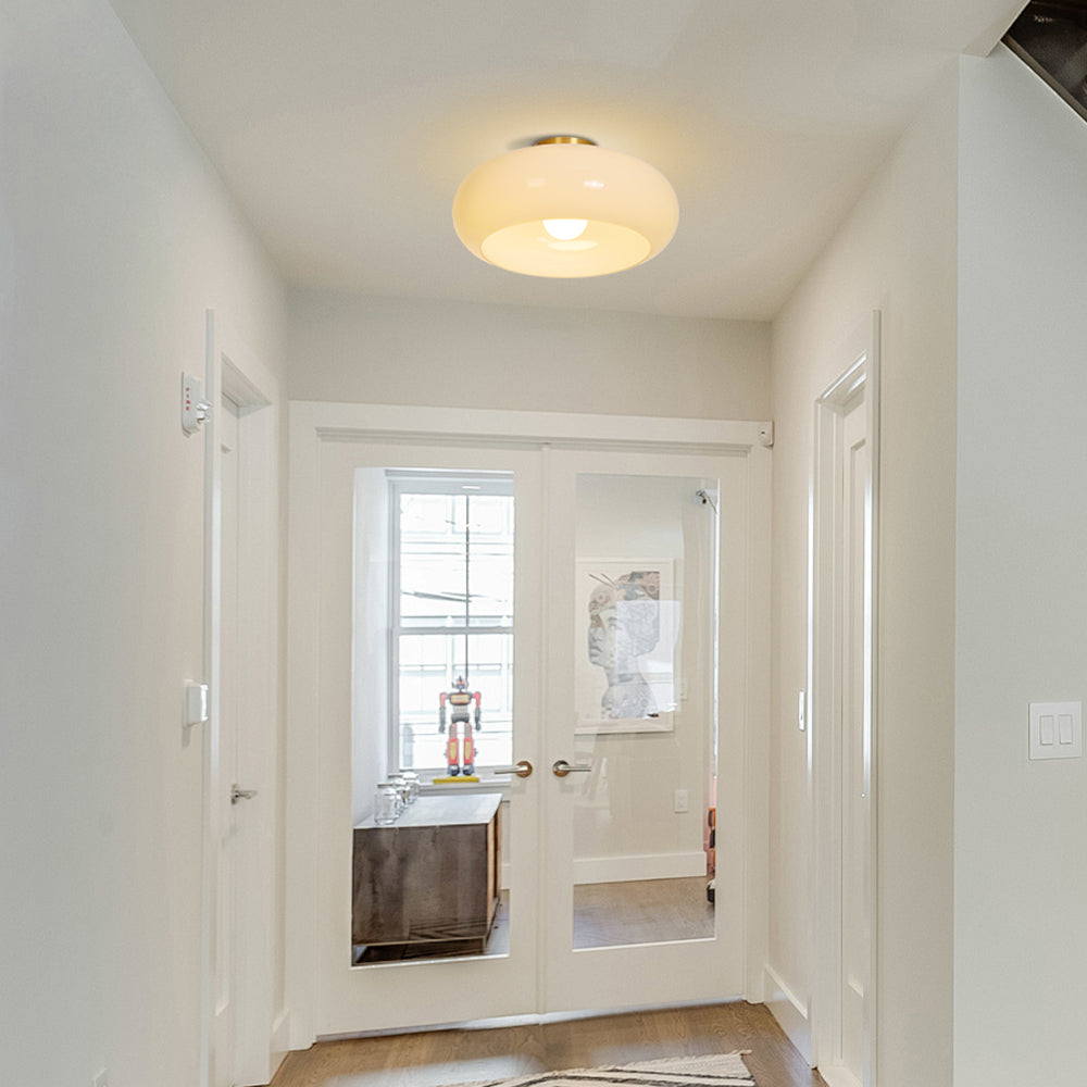 Vintage Hallway Ceiling Light Recessed Glass Lamp