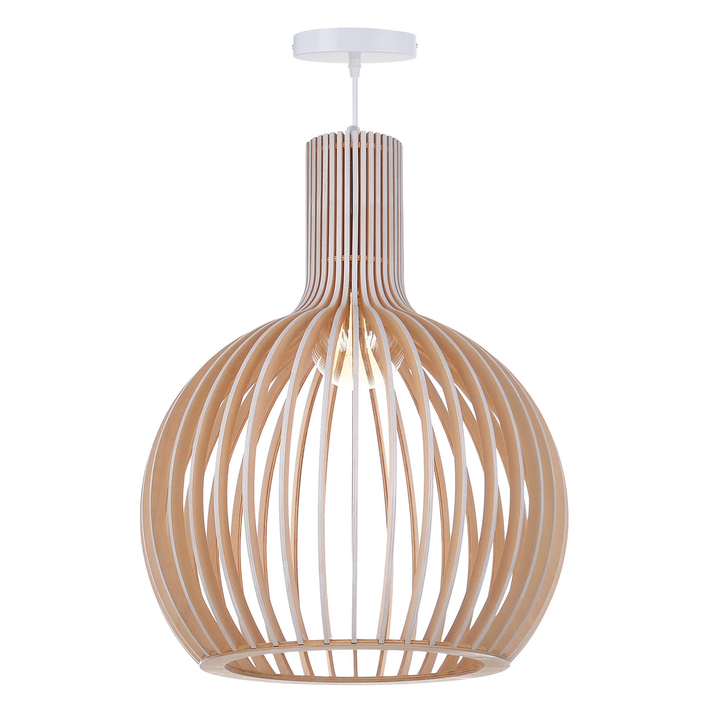 Wooden Pendant Light Fixture Nordic Creative Birdcage Chandelier