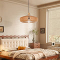 Retro Natural Wood Pendant Light Lampshade For Dining Room