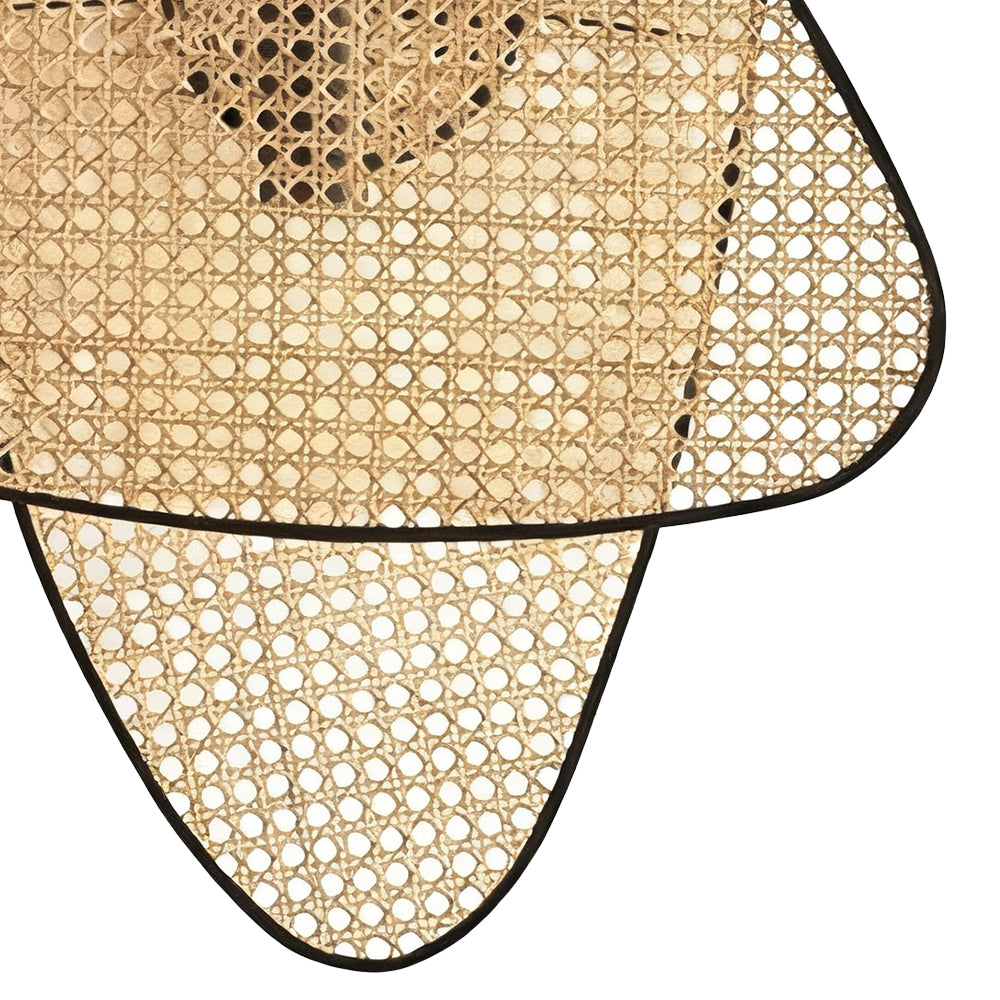 Bohemian Japandi Bamboo Wall Lamp for Bedroom Lighting