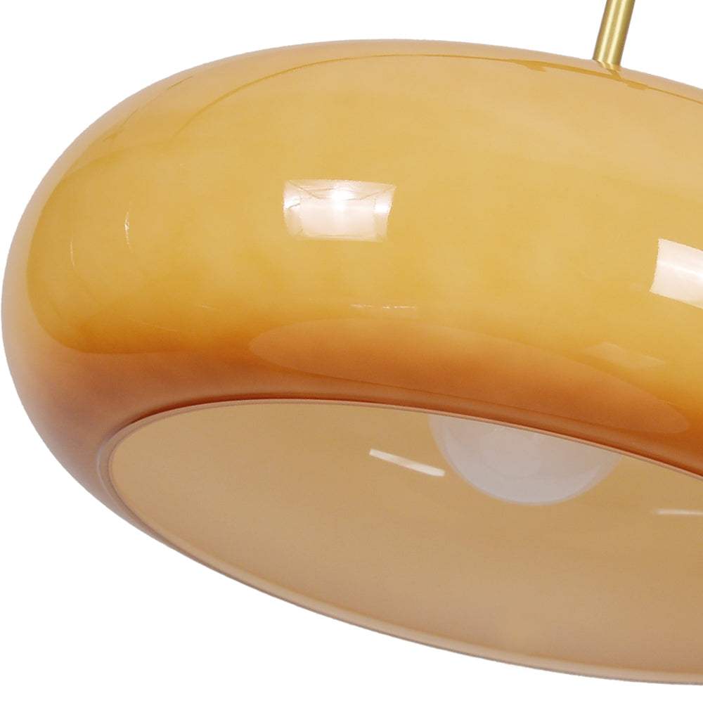 Nordic Yellow Glass Pendant Light Modern Kitchen Island Chandelier