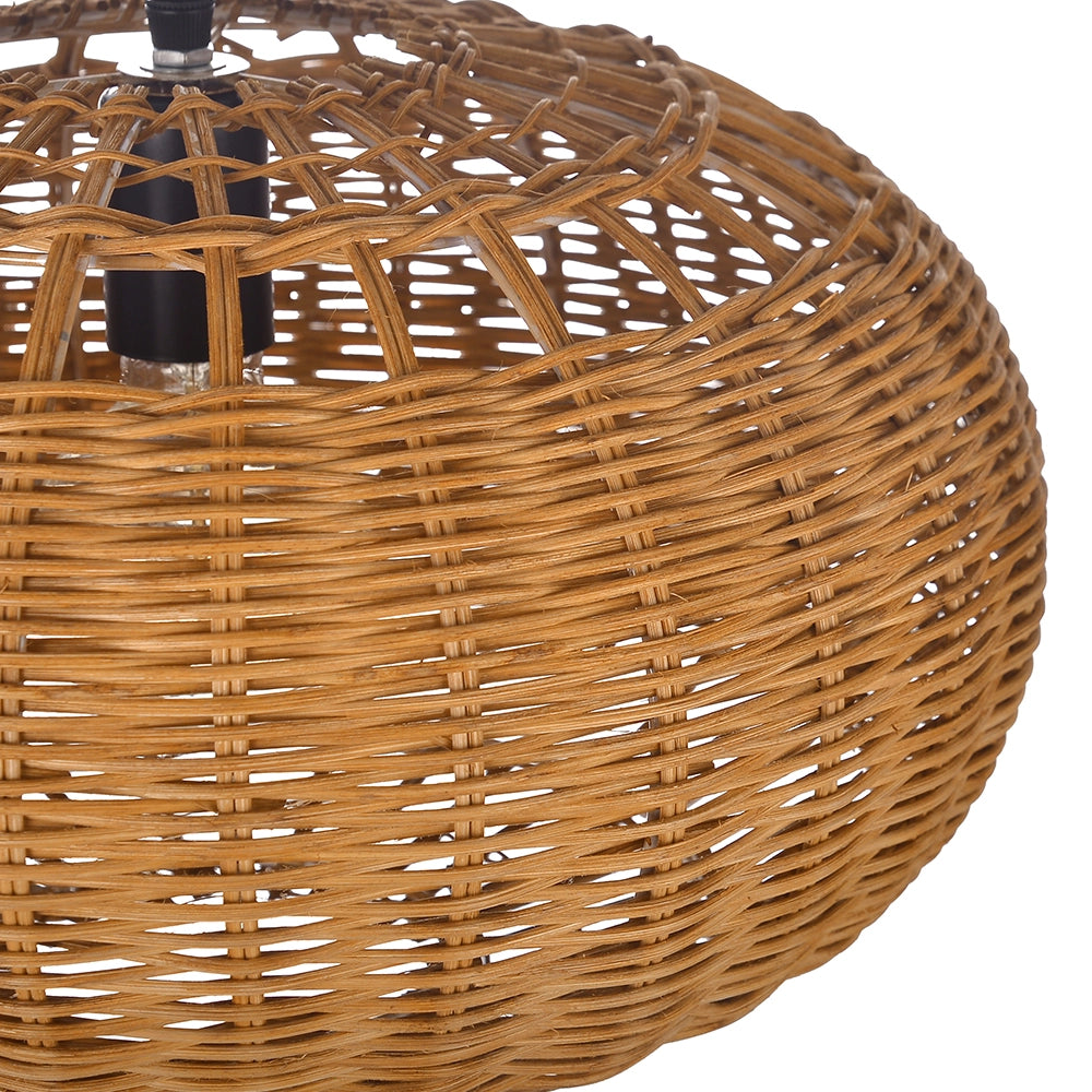Coastal Rattan Kitchen Island Pendan Wabi-Sabi Natural Chandelier