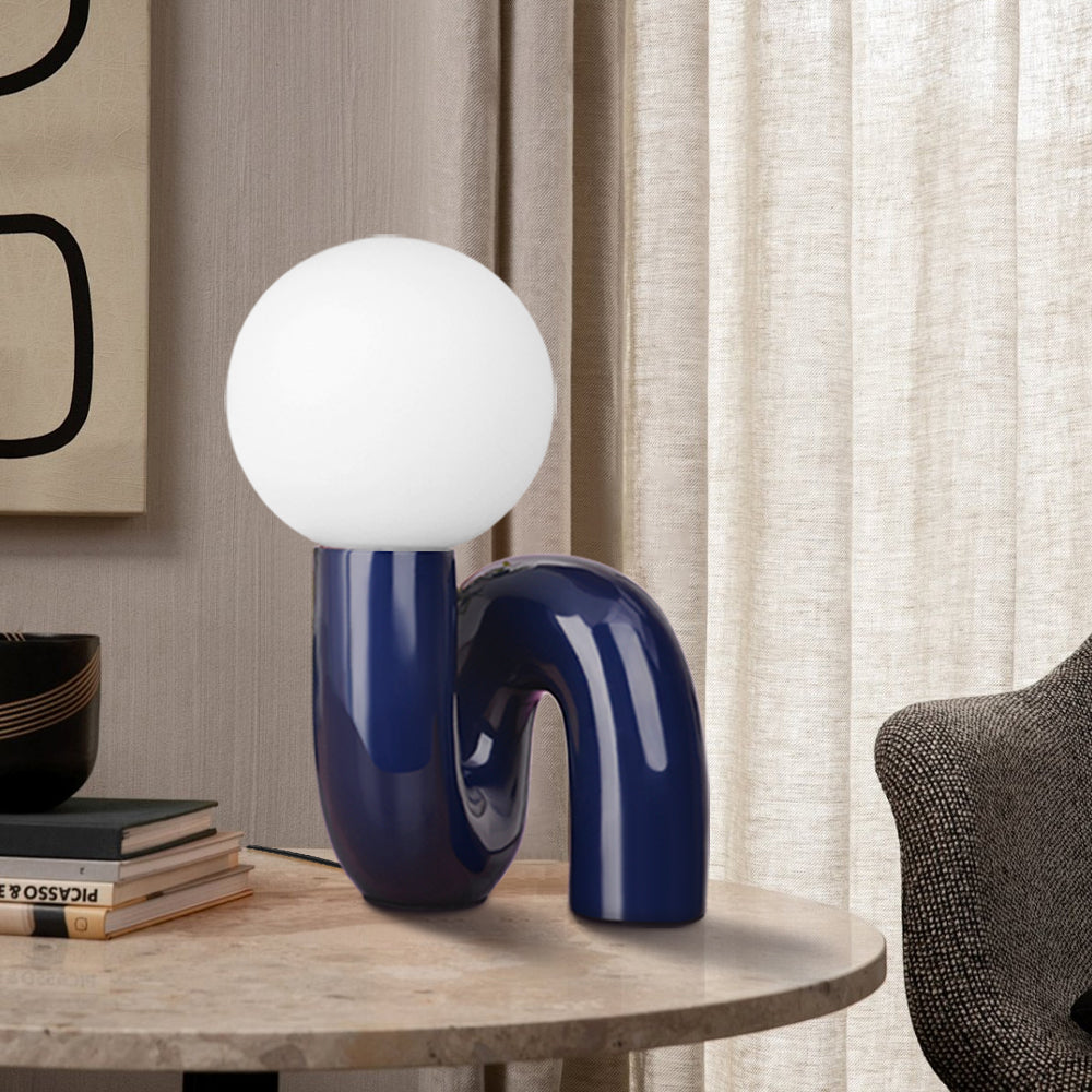 Resin Table Lamp Bedside Night Light for Bedroom Decor