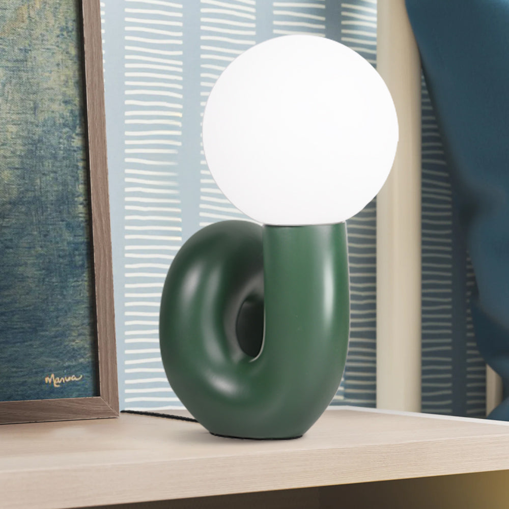 Resin Table Lamp Bedside Night Light for Bedroom Decor