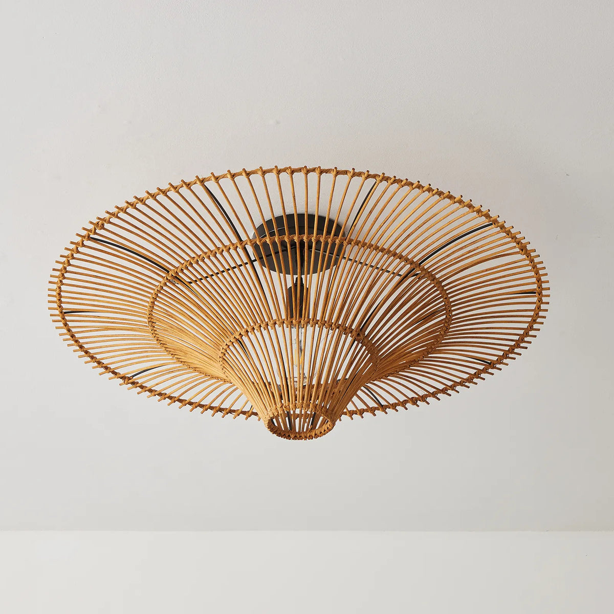 Large Rattan Pendant Light Ceiling Lampshade Wabi-sabi Chandelier
