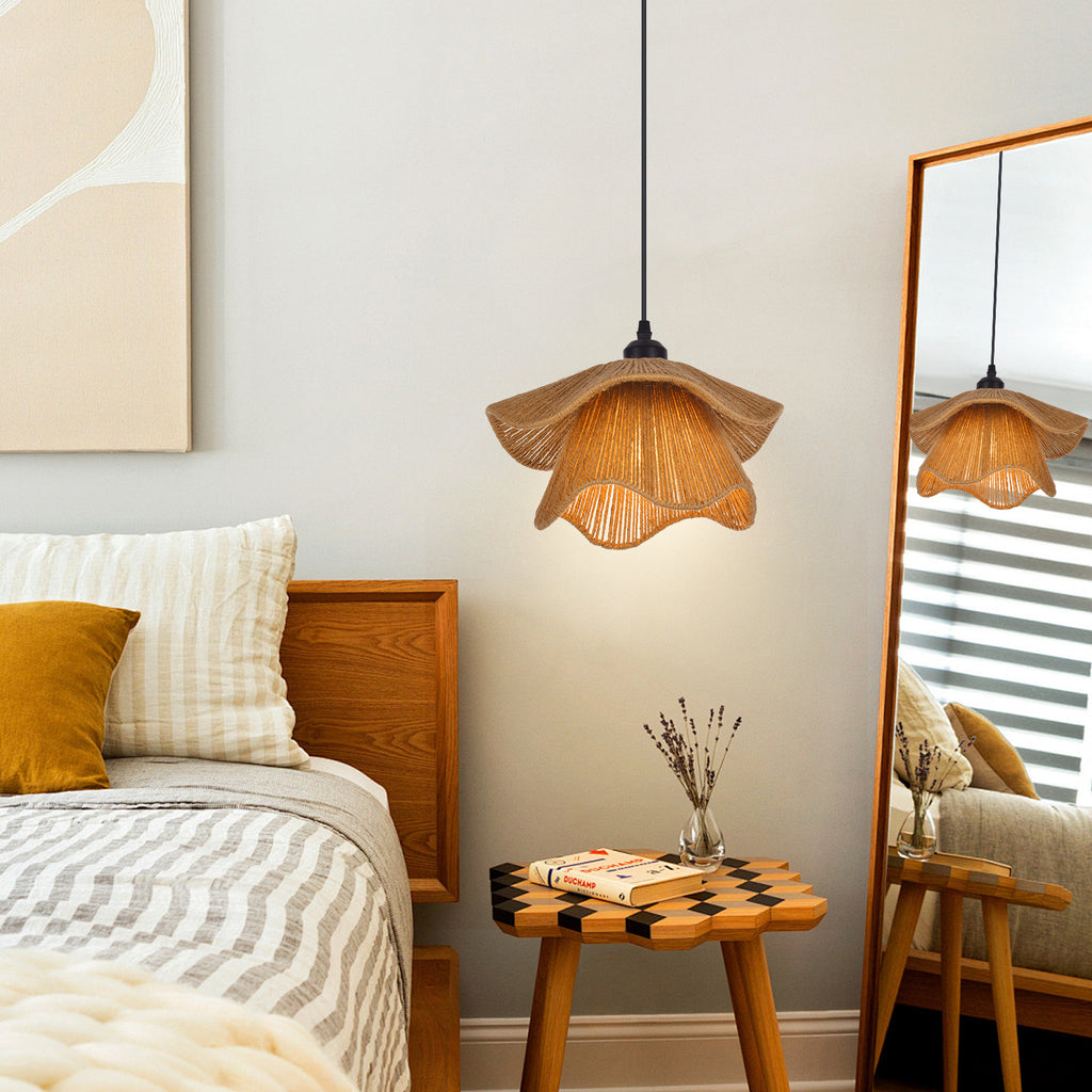 Wabi-sabi Double Tier Hemp Rope Pendant Light