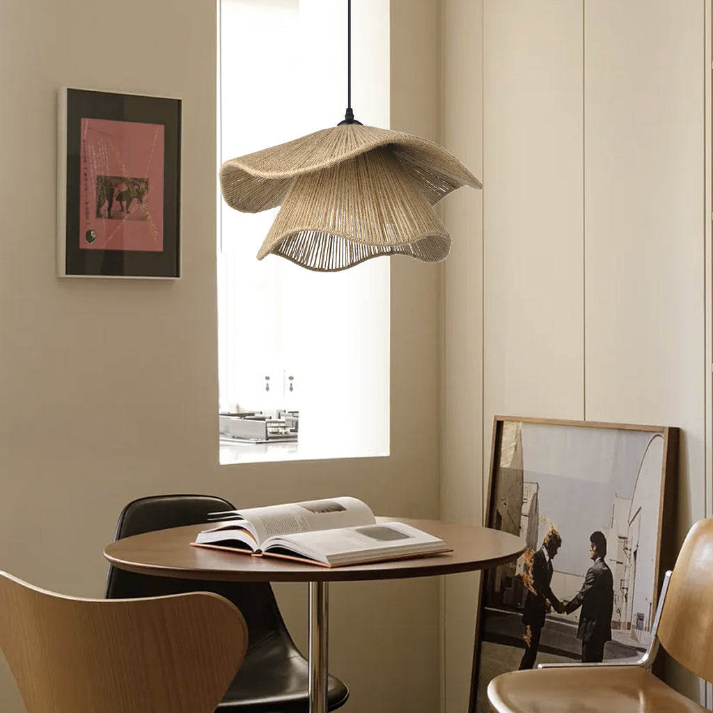 Wabi-sabi Double Tier Hemp Rope Pendant Light