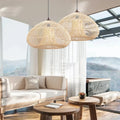 Wabi Sabi Retro Dining Room Chandelier Rattan Pendant Light
