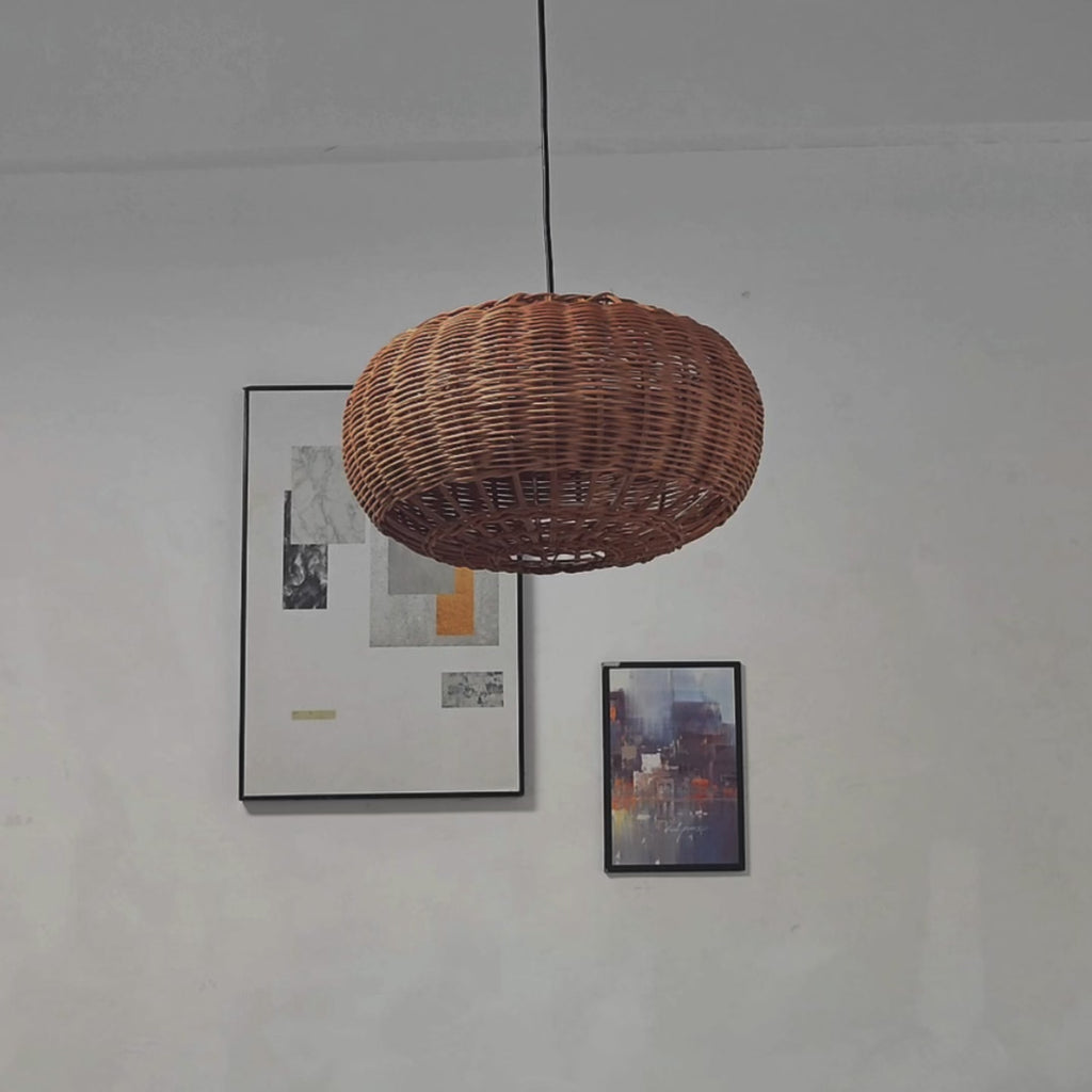 Coastal Rattan Kitchen Island Pendan Wabi-Sabi Natural Chandelier