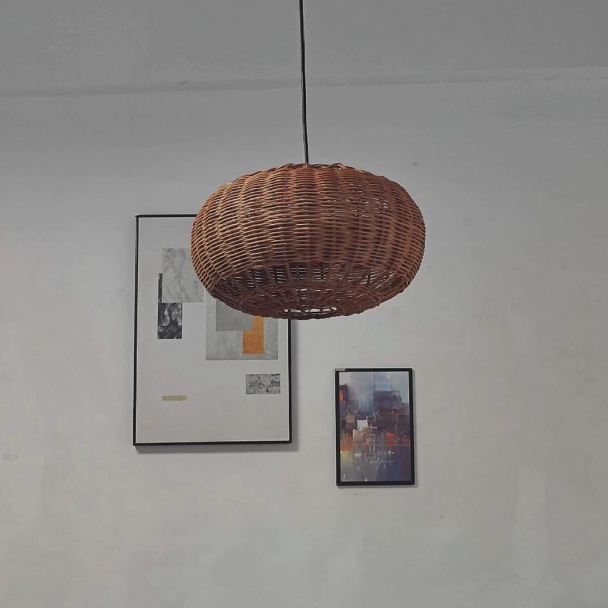 Coastal Rattan Kitchen Island Pendan Wabi-Sabi Natural Chandelier