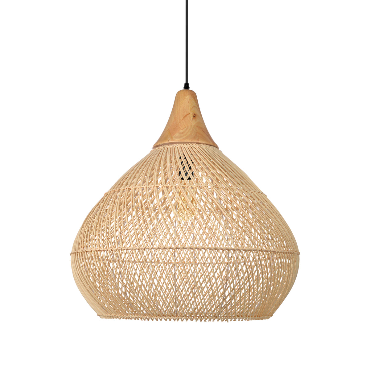 Wabi-sabi Rattan Pendant Lamp Handmade Weaving Chandelier