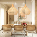 Wabi-sabi Rattan Pendant Lamp Handmade Weaving Chandelier